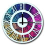 Wallity Reloj Decorativo MDF 50cm Multicolor